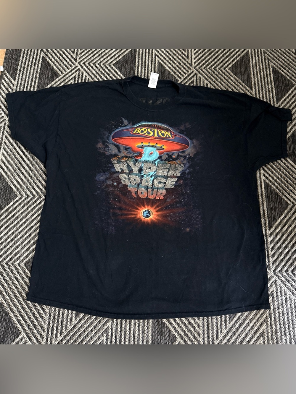 2017 Boston Hyper Space Tour Band Concert Tee T-shirt Black 3XL 3X Classic Rock